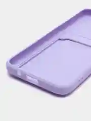 Сиреневый силиконовый чехол для Honor 7A / 7А Prime / Хонор 7S / Huawei Y5 2018 / Y5 Lite, с карманом для карт, прозрачный