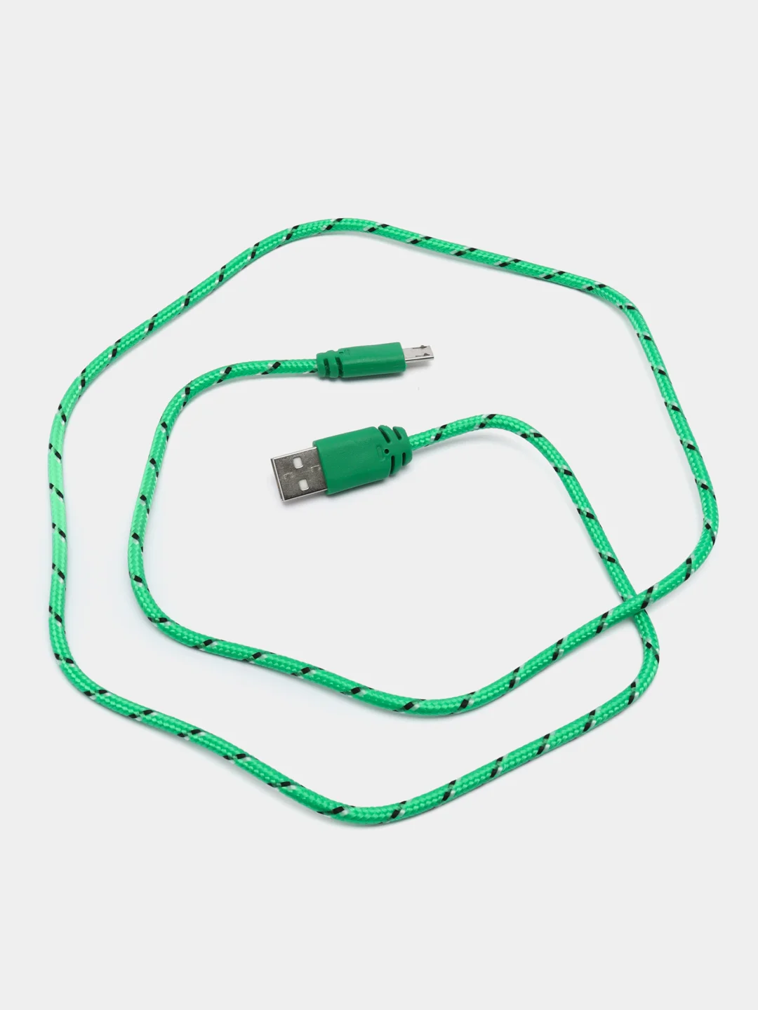 Белый кабель Micro USB в оплетке