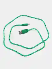 Белый кабель Micro USB в оплетке