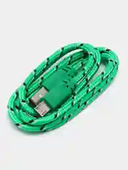 Белый кабель Micro USB в оплетке