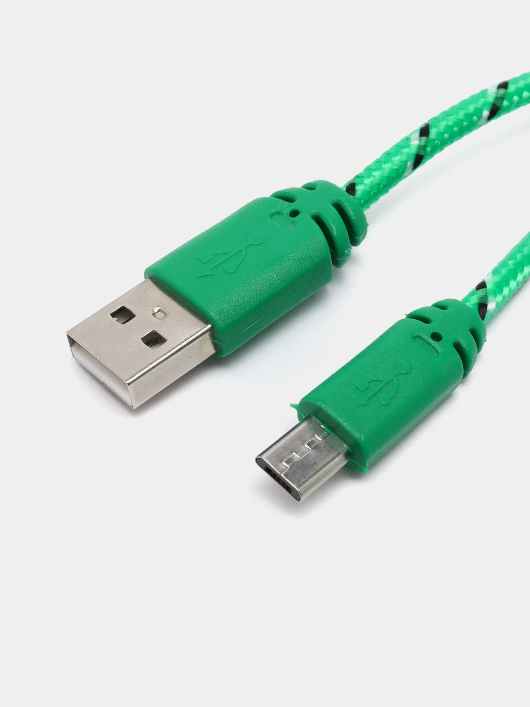 Белый кабель Micro USB в оплетке