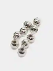 Серебряный бусины круглые для плетения , рукоделия