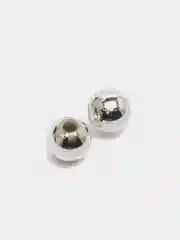 Серебряный бусины круглые для плетения , рукоделия