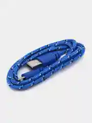 Синий кабель Micro USB в оплетке