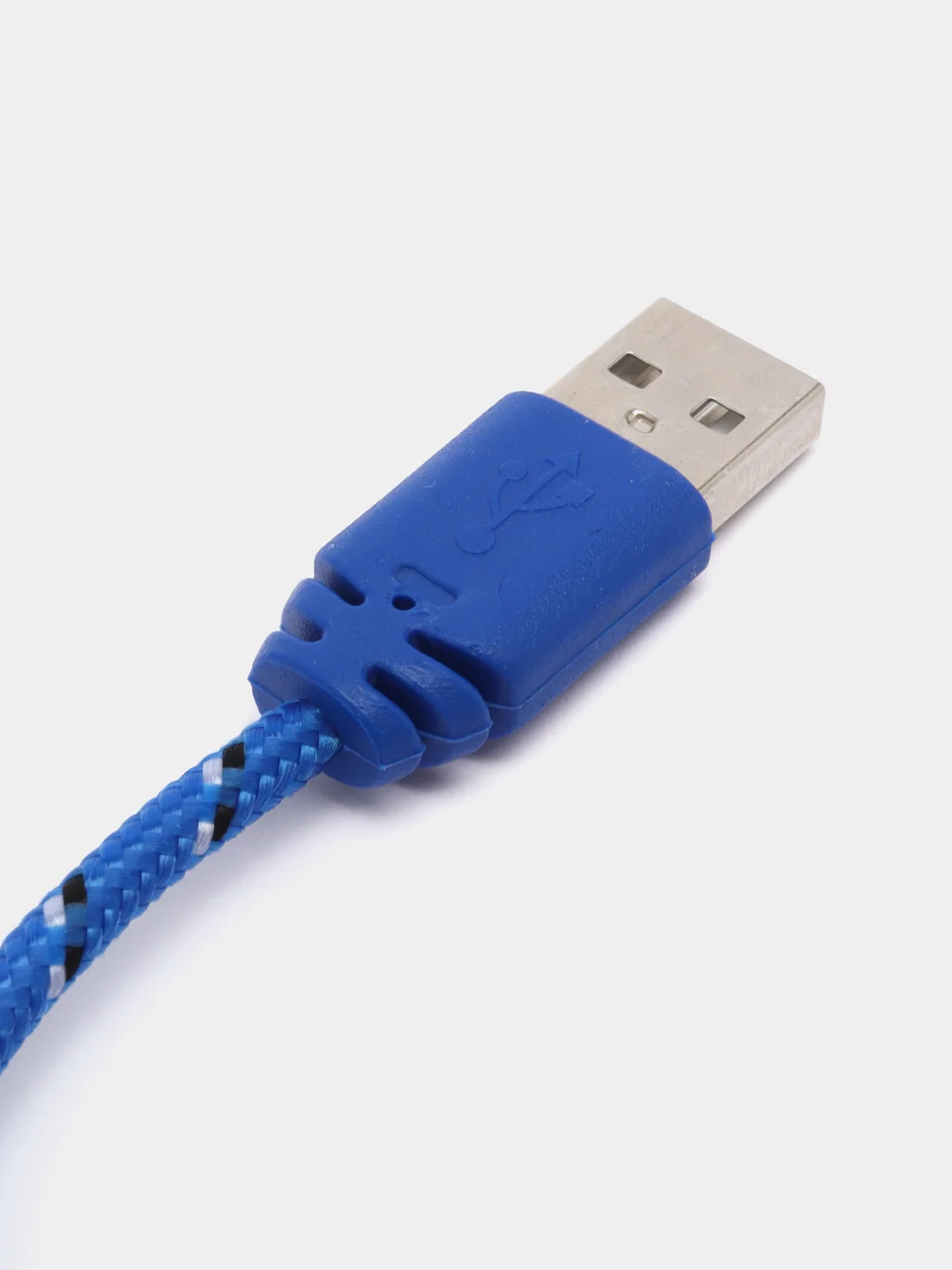 Синий кабель Micro USB в оплетке
