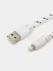 Белый кабель Lightning, в оплетке