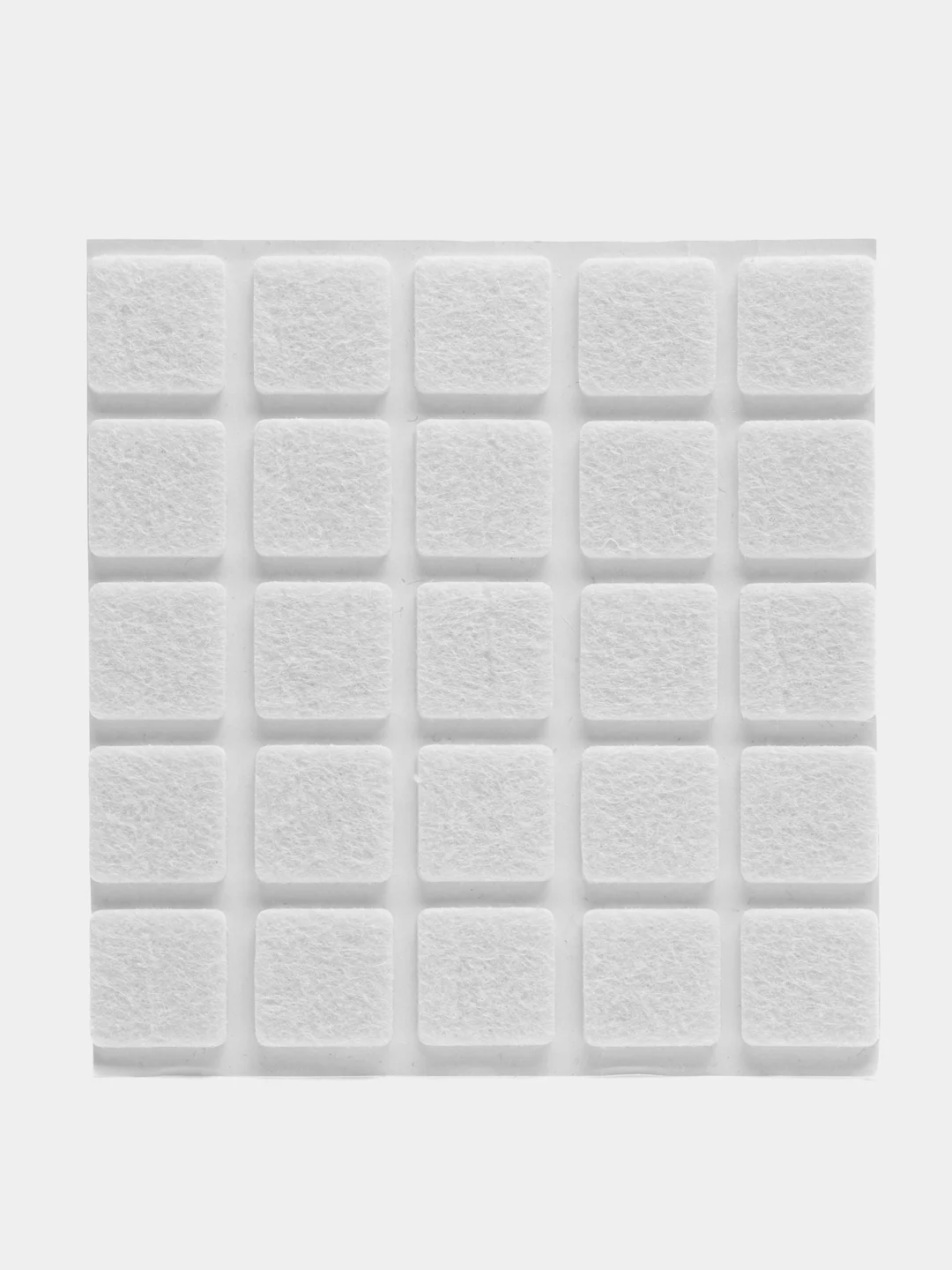 Белый подпятник самоклеящийся 20x20мм, фетр H - 3.5мм, 25 шт