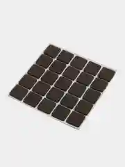 Коричневый подпятник самоклеящийся 20x20мм, фетр H - 3.5мм, 25 шт