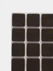 Коричневый подпятник самоклеящийся 20x20мм, фетр H - 3.5мм, 25 шт