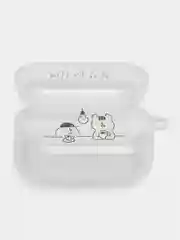 Слоновая кость чехол наушники airpods pro, чехол airpods pro 2, чехол airpods 3, прозрачный, c логотипом nike