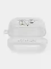 Слоновая кость чехол наушники airpods pro, чехол airpods pro 2, чехол airpods 3, прозрачный, c логотипом nike