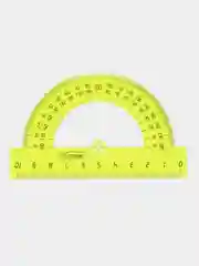 Желтый транспортир "NEON Crystal", 10 см