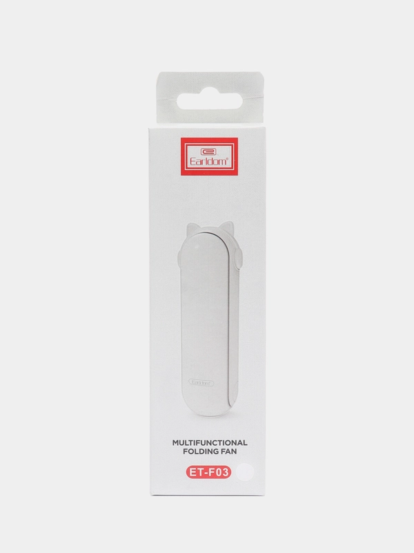 Вентилятор ручной Ealdom ET-F03, power bank 2000mAh, с фонариком, белый
