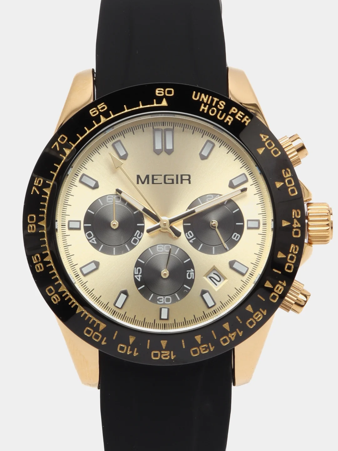 Золотой часы наручные мужские MEGIR 8104 хронограф