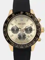 Золотой часы наручные мужские MEGIR 8104 хронограф