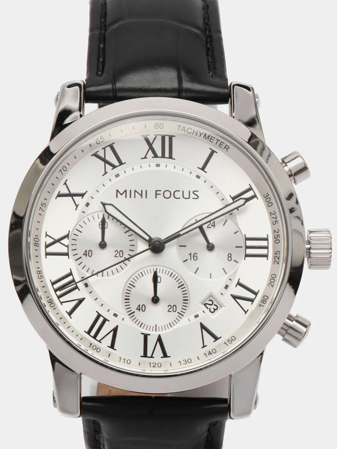 Серебряный часы наручные мужские MINI FOCUS 0415 хронограф