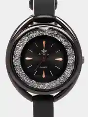 Черный женские кварцевые наручные часы