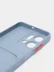 Синий меланж чехол для Honor X7A/X7A Plus (Хонор Х7А Плюс), с карманом для карт, прозрачный