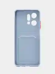 Синий меланж чехол для Honor X7A/X7A Plus (Хонор Х7А Плюс), с карманом для карт, прозрачный