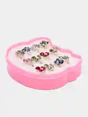 Алый колечки для девочек, 12 штук