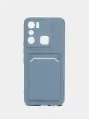 Синий меланж силиконовый чехол для Infinix Hot 20i (Инфиникс Хот 20ай)