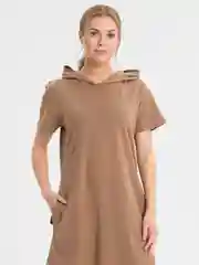 Медный платье женское домашнее с капюшоном,  хлопок
