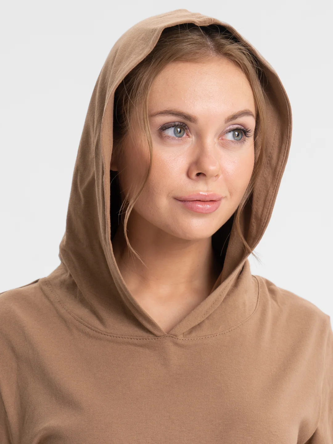 Медный платье женское домашнее с капюшоном,  хлопок