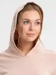 Карамельный платье женское домашнее с капюшоном,  хлопок