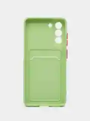 Зеленый чехол для Samsung Galaxy S21 FE, S21FE (Самсунг Галакси С21 ФЕ, С21ФЕ), силиконовый