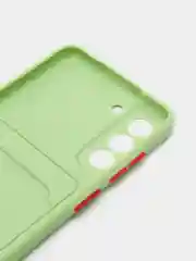 Зеленый чехол для Samsung Galaxy S21 FE, S21FE (Самсунг Галакси С21 ФЕ, С21ФЕ), силиконовый