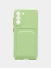 Зеленый чехол для Samsung Galaxy S21 FE, S21FE (Самсунг Галакси С21 ФЕ, С21ФЕ), силиконовый