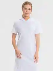 Белый платье женское домашнее с капюшоном,  хлопок
