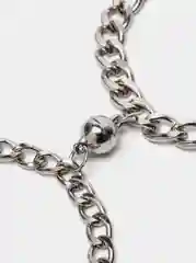 Серый металлик парные браслеты на магните женские и мужские, с сердцем