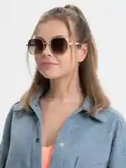 Золотой очки солнцезащитные, унисекс