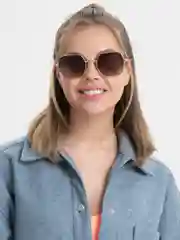 Золотой очки солнцезащитные, унисекс