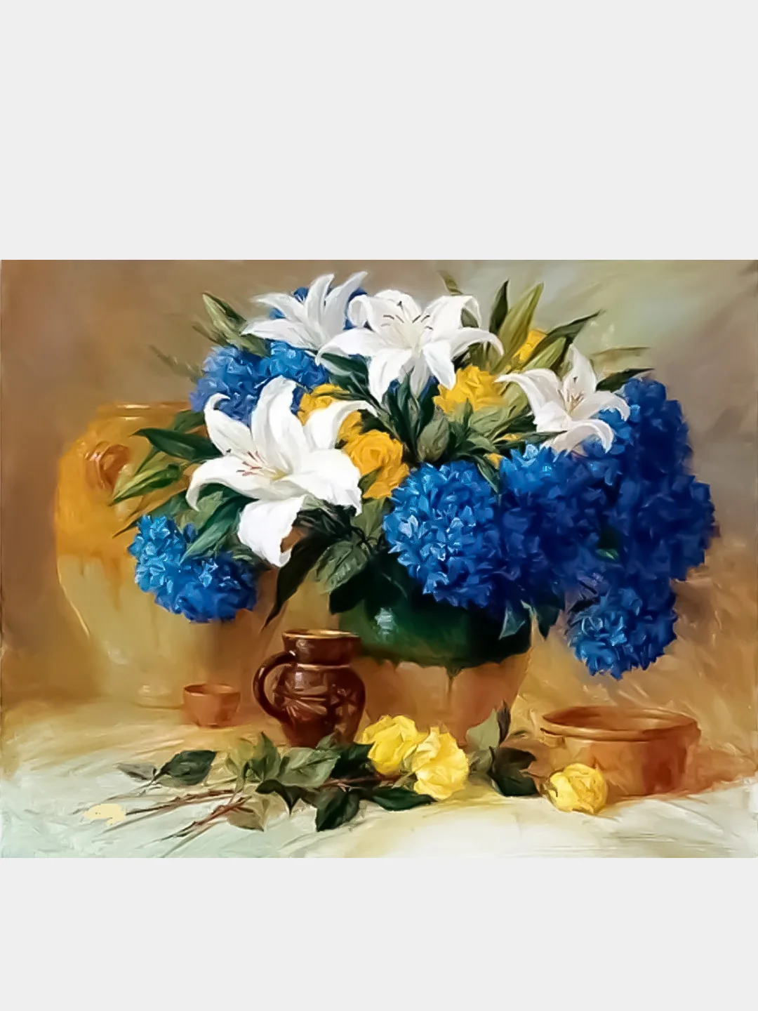Тёмно-бирюзовый алмазная мозаика, картина из страз, без подрамника, 45 x 55