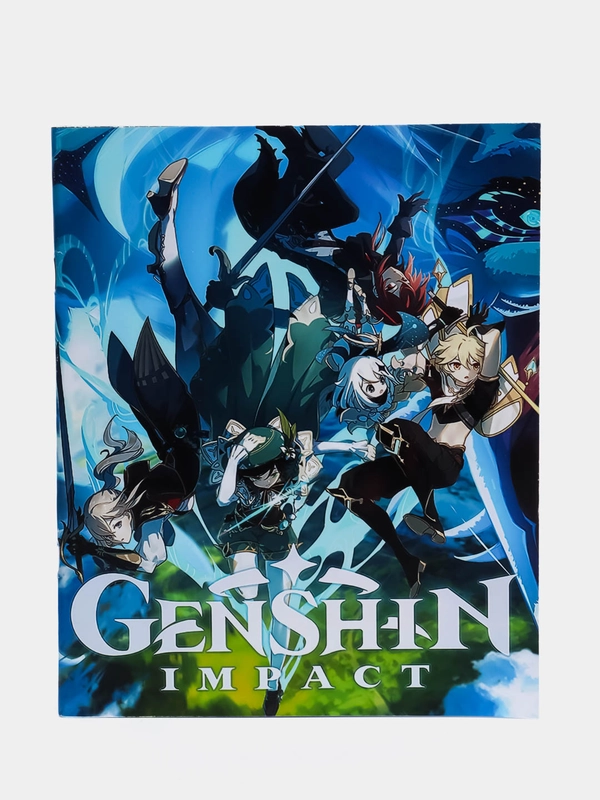 Тетрадь в клетку по игре "Genshin Impact"