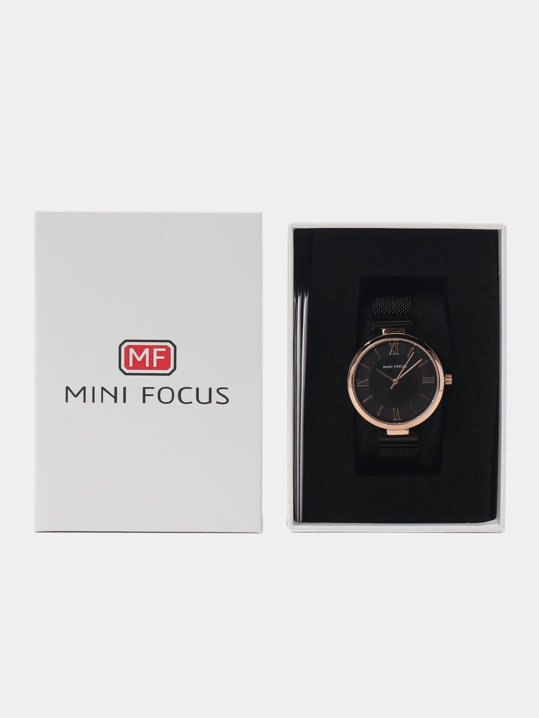 Черный женские наручные часы Mini Focus MF0272L, в подарочной упаковке