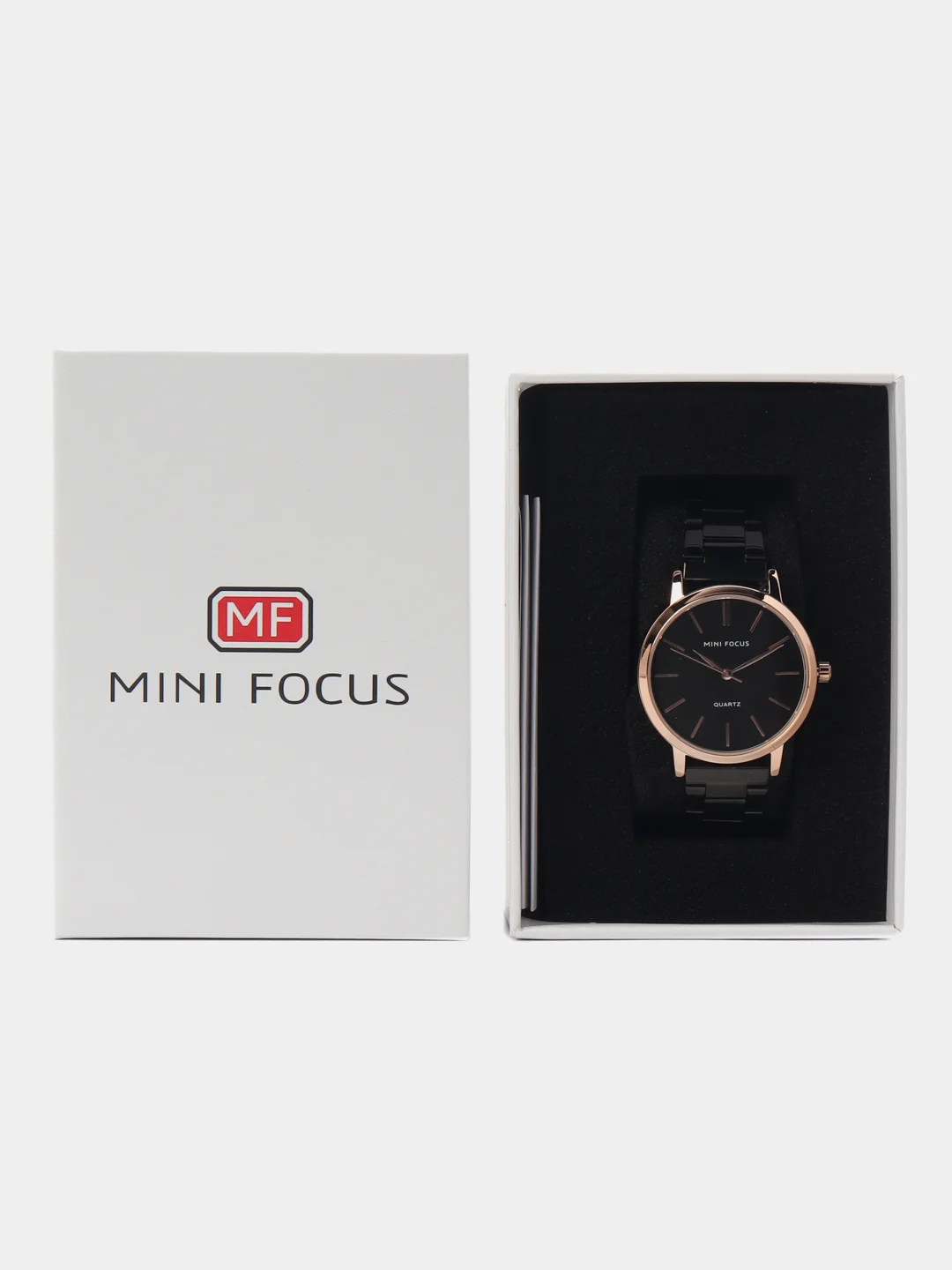Черный женские наручные часы Mini Focus MF0307L, в подарочной упаковке