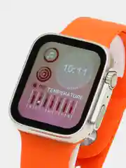 Оранжевый умные смарт-часы, фитнес браслет, трекер Smart Watch S8, беспроводная зарядка