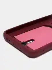 Бордовый чехол для Infinix Hot 20i / Инфиникс Хот 20Ай, силиконовый, с карманом для карты