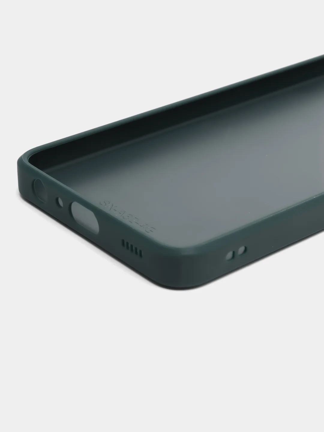 Тёмно-зелёный чехол Samsung Galaxy A32 4G твердый пластиковый глянцевый под стекло Самсунг Галакси А32