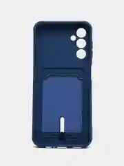 Синий чехол для Samsung Galaxy A14 5G / Самсунг А14 5Г, силиконовый, с карманом для карты