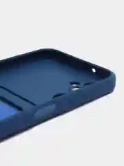 Синий чехол для Samsung Galaxy A14 5G / Самсунг А14 5Г, силиконовый, с карманом для карты