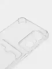 Прозрачный чехол для Tecno Pop 6 Pro (Техно Поп 6 Про), прозрачный, с карманом для карты