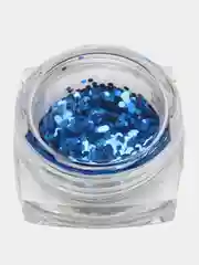 Индиго блестки для декора ногтей