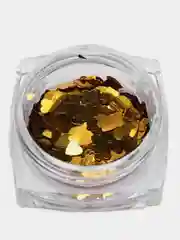 Желтый блестки для декора ногтей