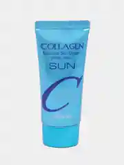 Голубой увлажняющий солнцезащитный крем с коллагеном ENOUGH Collagen SPF50+ PA+++, 50 мл от загара