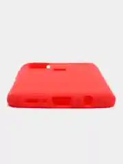 Красный однотонный силиконовый чехол Samsung A22 A31 A70 A10 A30 A41 M62 S9+ S10 S20 Ultra
