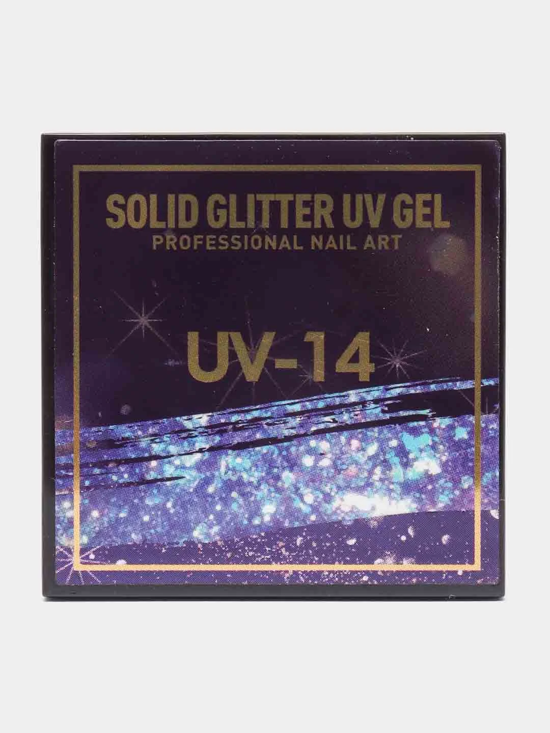 Фиолетовый uv/led, твердый блестящий гель-глиттер, для дизайна ногтей, гель-лак для ногтей